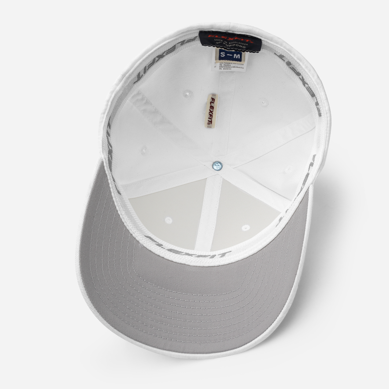 Highly Favored Flex Fit Baseball Cap in White Black